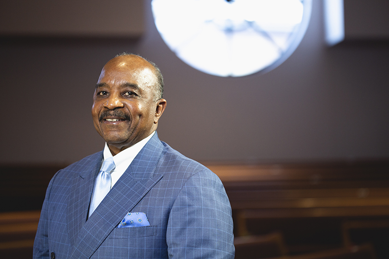 portrait of Reverend Phil Turner in Hendricks Chapel